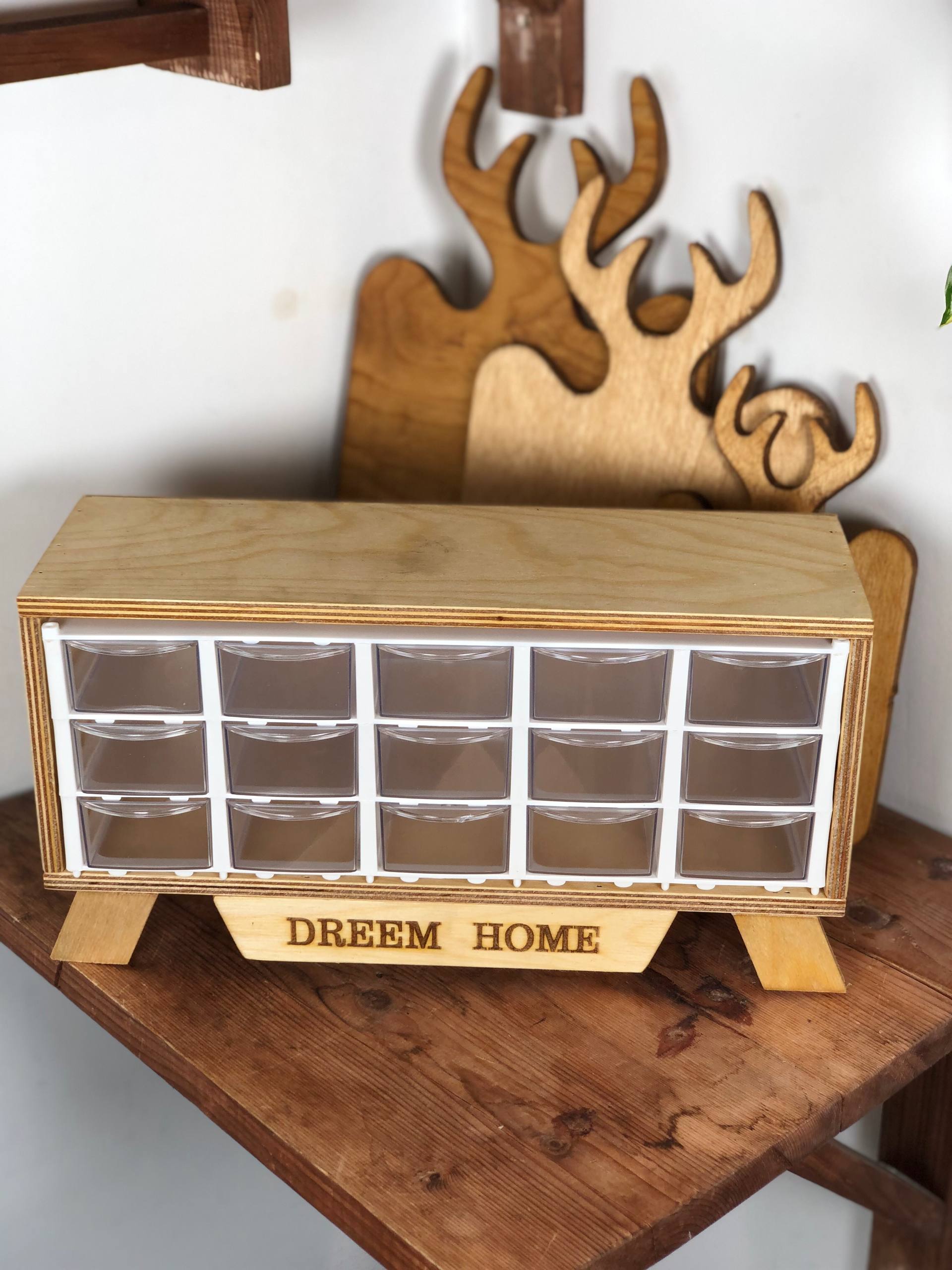 جا ادویه کشویی چوبی