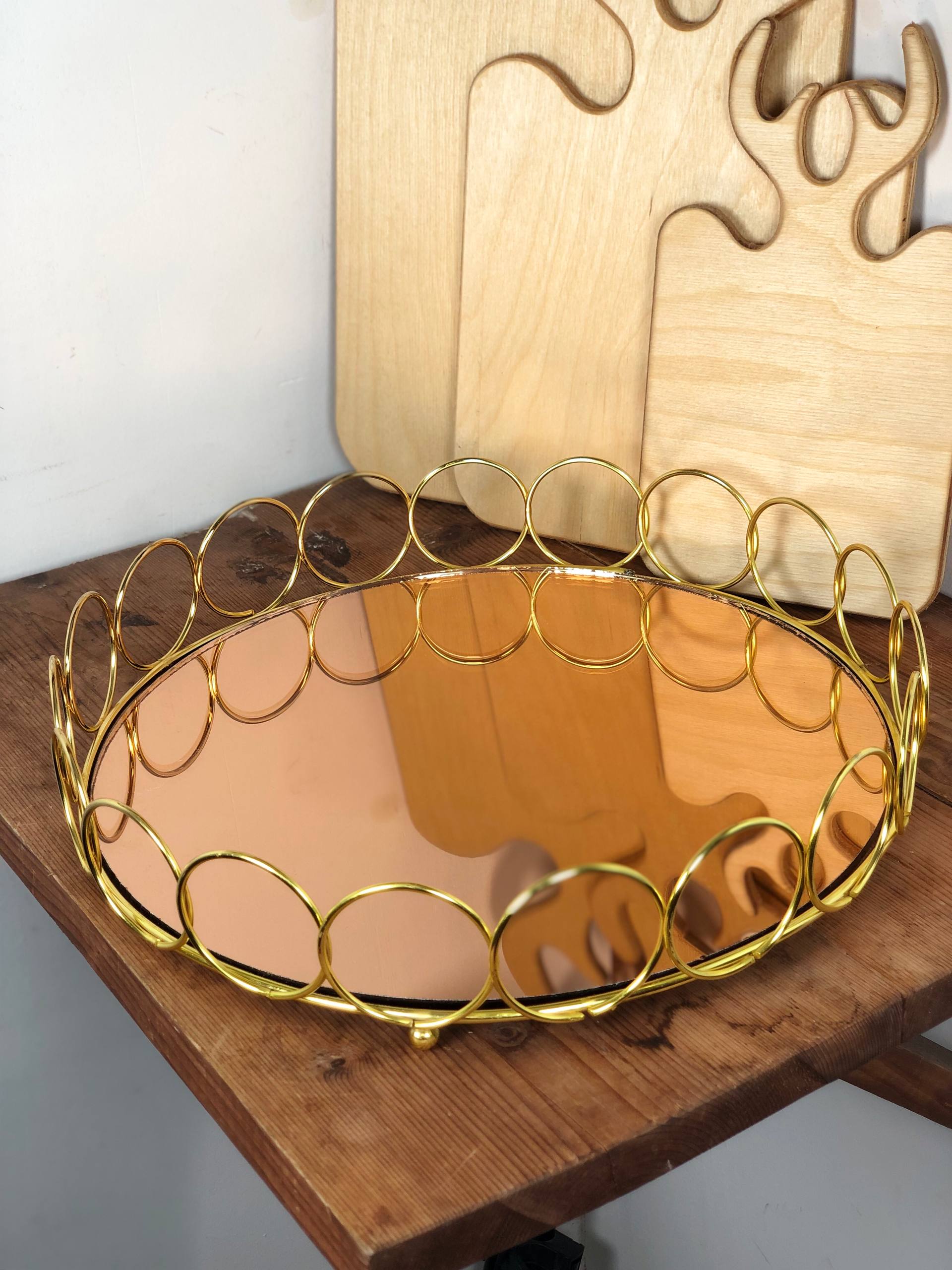 سینی کف آیینه فلزی